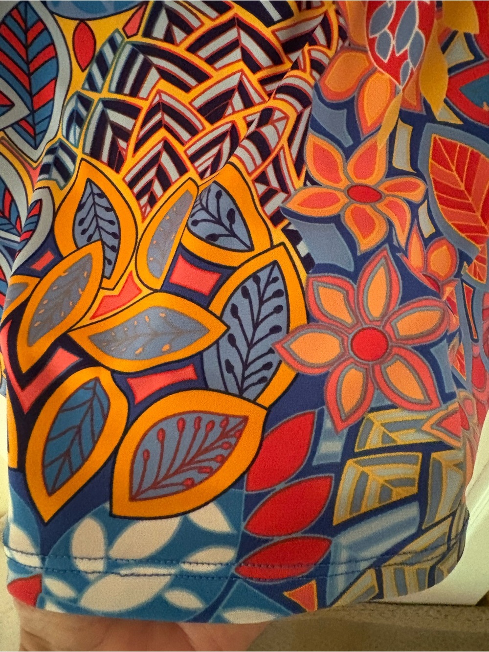MSK Bright Multicolor Floral Off-Shoulder Mini Dress - Blue/Red/Yellow - Picture 4 of 16